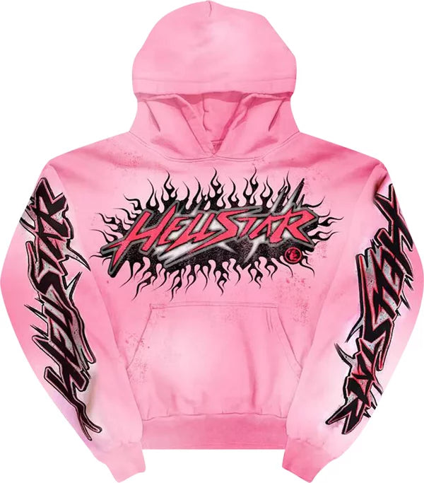 HELL STAR HOODIE PINK