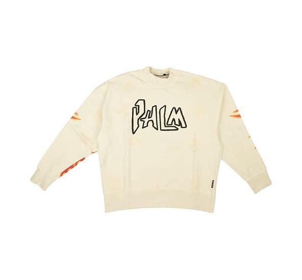 palm angel flame crewneck